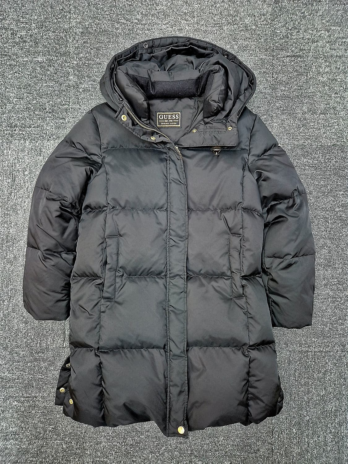 [145cm]<게스>키즈 블랙 롱패딩 상품이미지1