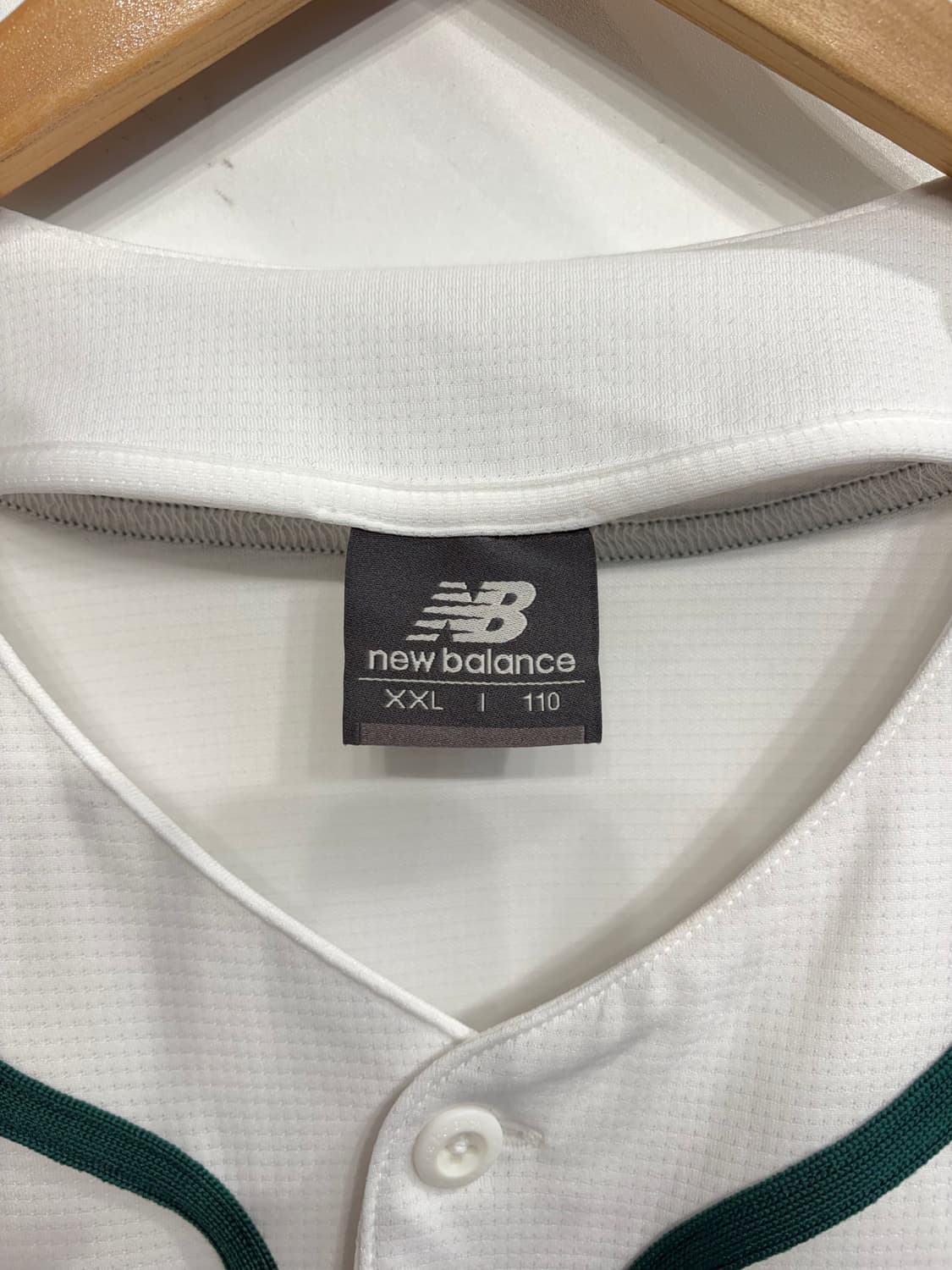 XXL 뉴발란스 NBSC 베이스볼 반팔 저지 화이트  상품이미지6