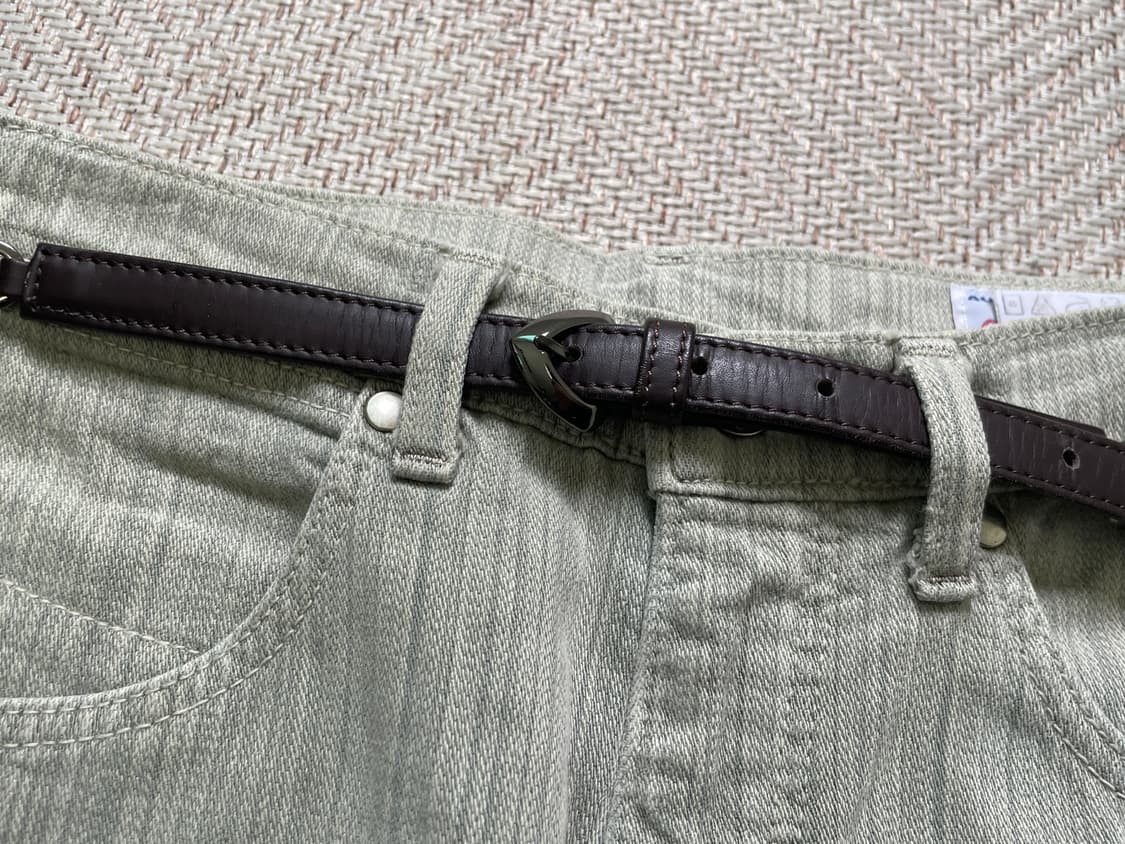 PRIMATTIVO 빈티지 실버체인 브라운 벨트 J04077 상품이미지3