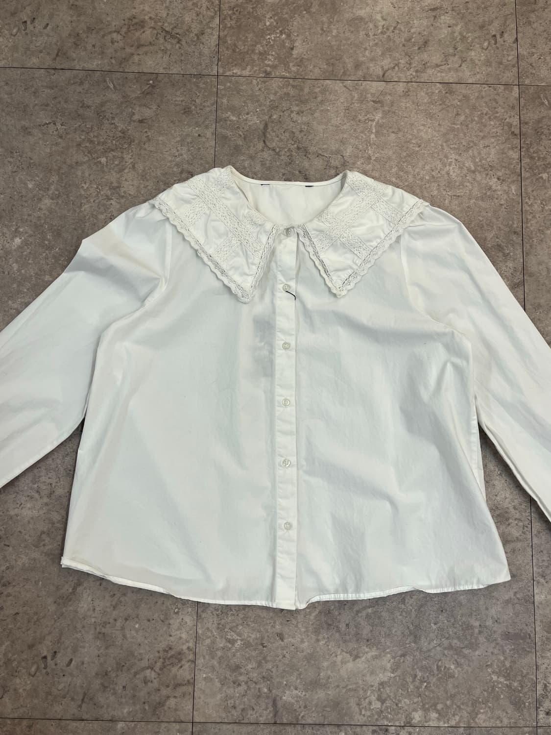 빈티지 카라 블라우스 화이트 #csz3285 상품이미지5