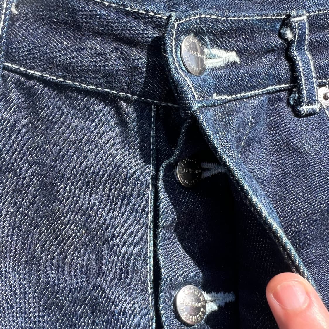 캐서린 햄넷 셀비지 데님 팬츠 상품이미지4