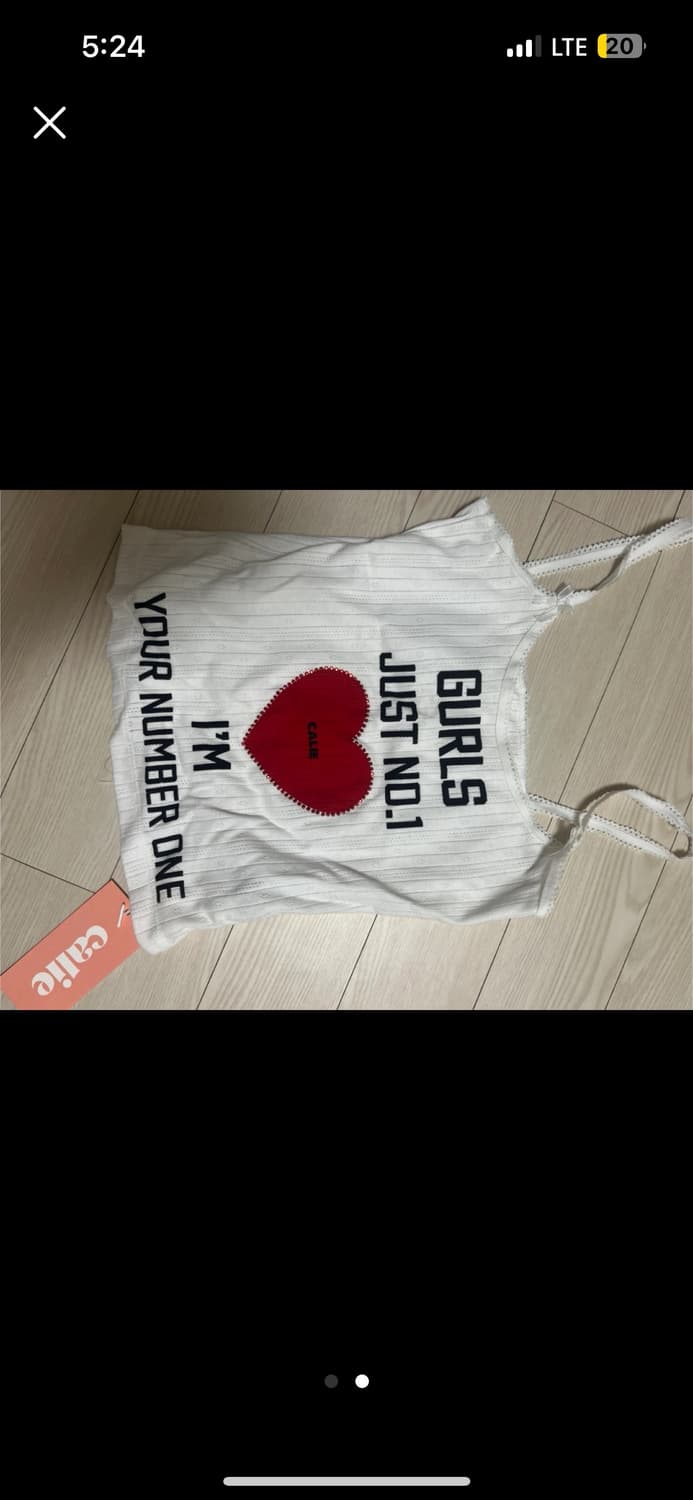 애즈이프켈리 gurls 화이트 나시 (새상품) 상품이미지2