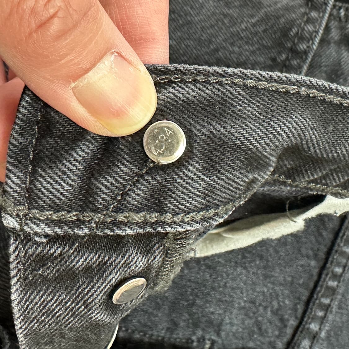 리바이스 501 블랙 진 데님 팬츠 36 상품이미지8