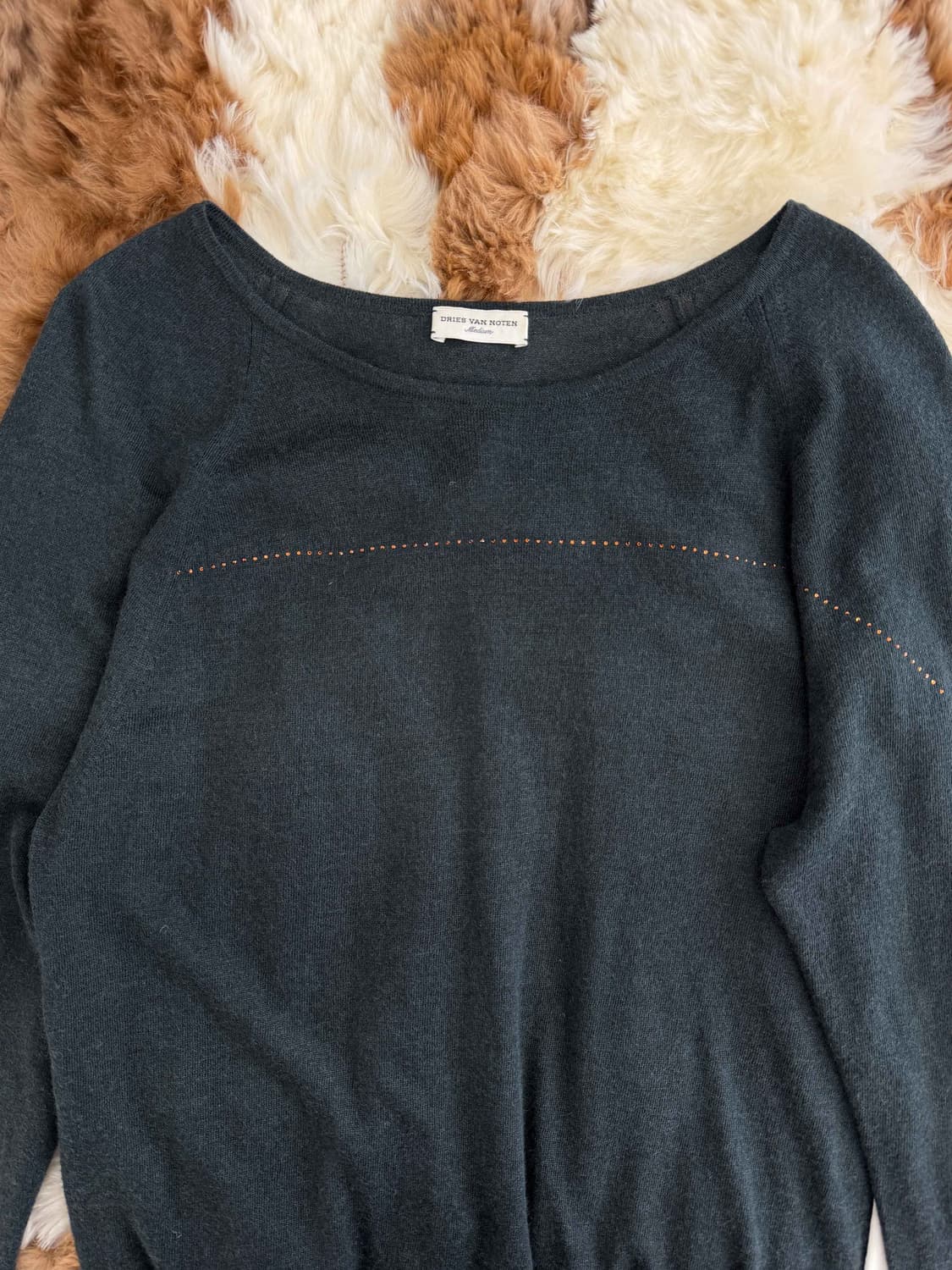colorblock round knit  상품이미지1