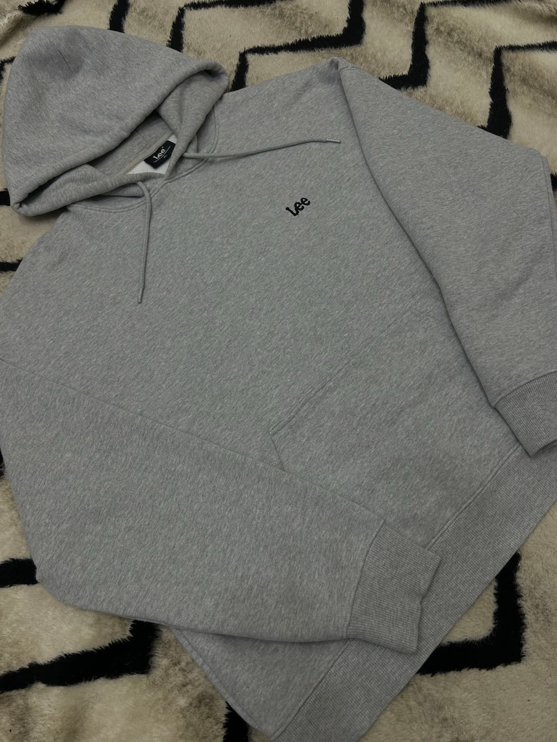 [XL]Lee 스몰 트위치 로고 후드/그레이 상품이미지1