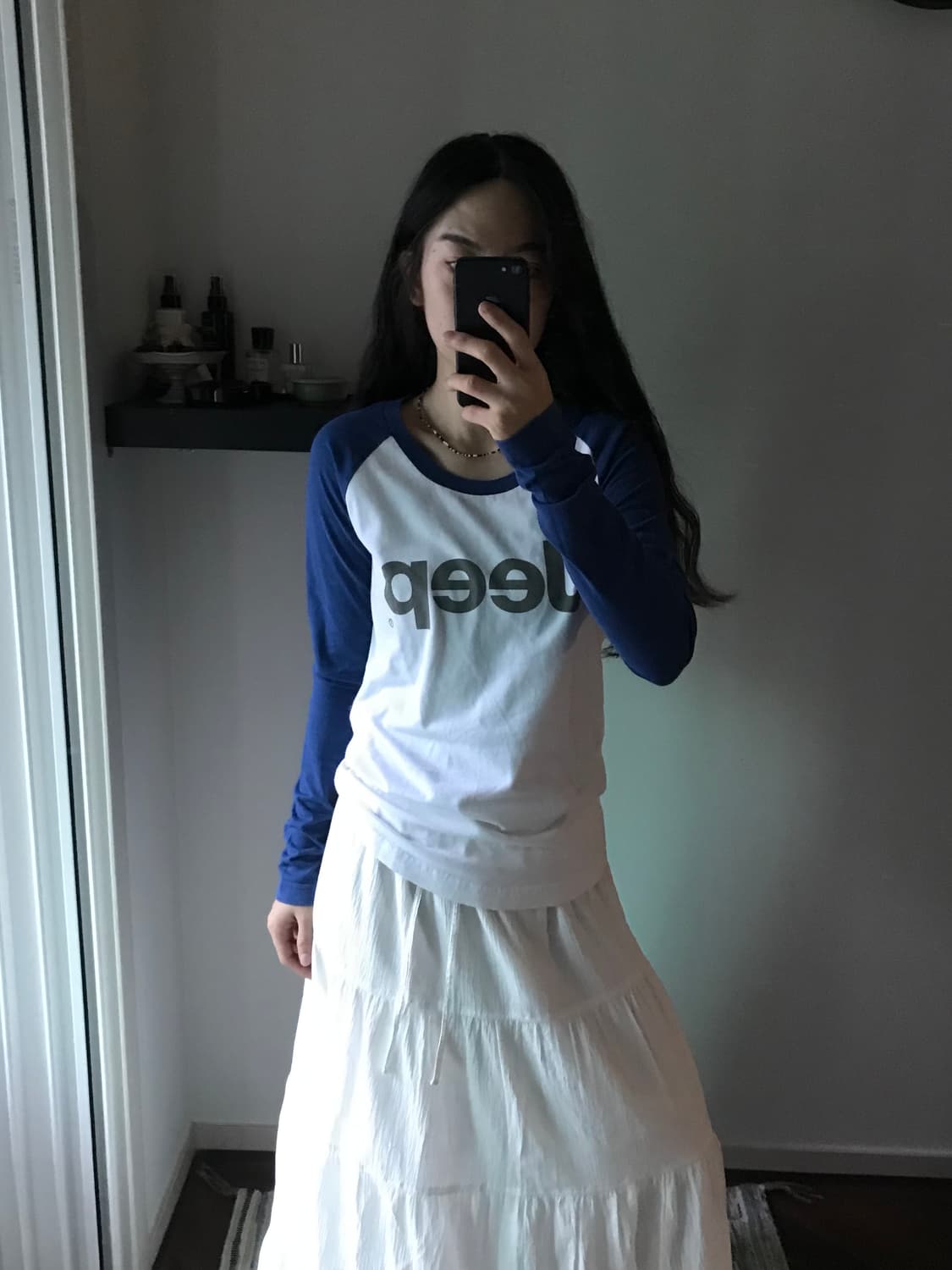 지프 중앙 스펠아웃 나그랑 긴팔 슬리브티 상품이미지3