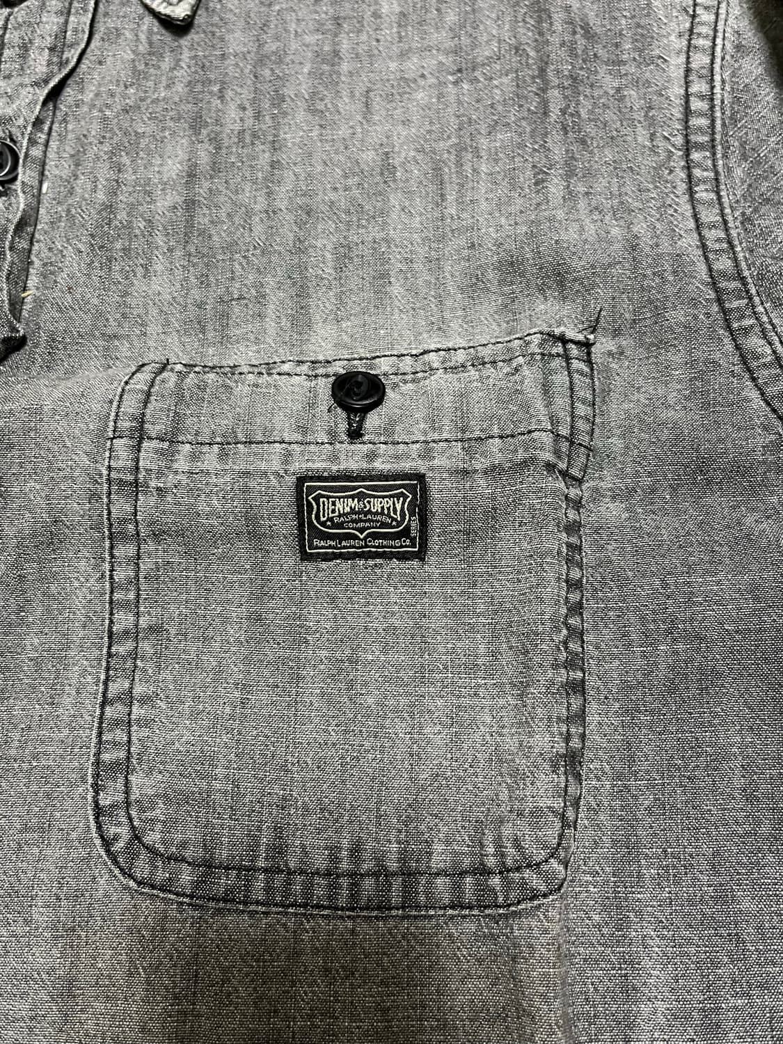 폴로 데님앤서플라이 샴브레이 셔츠 그레이 상품이미지4