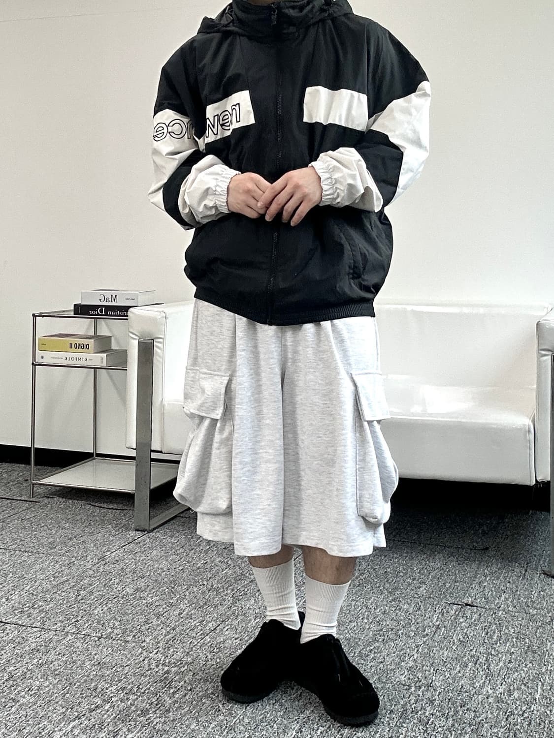 뉴발란스 블랙 레터라인 바람막이 2XL 상품이미지4