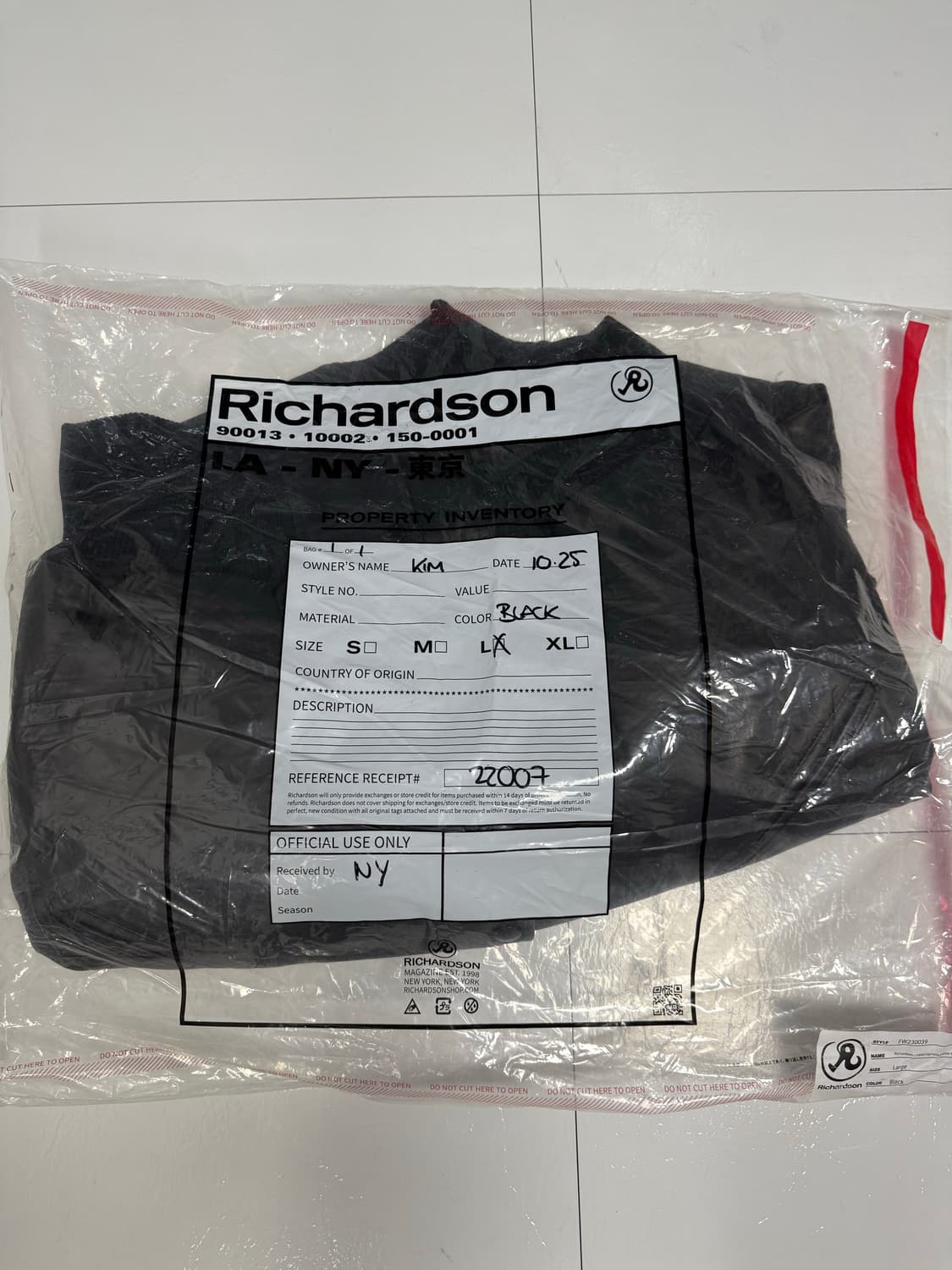 [새상품] 리차드슨 레더 바시티 자켓 상품이미지7