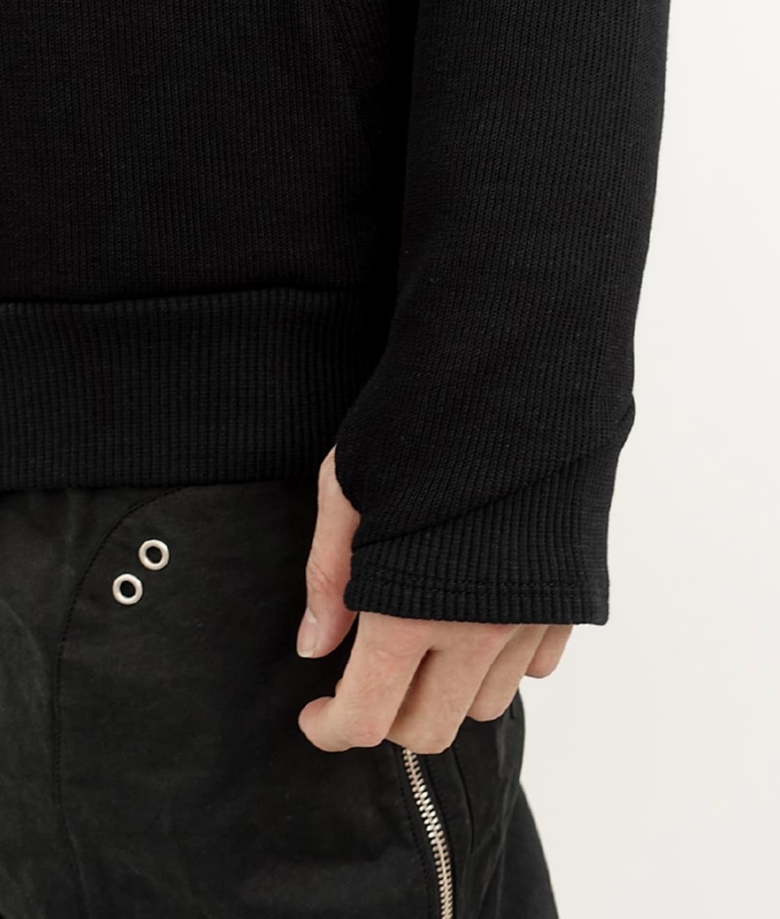 etce pannel 니트 집업 블랙 L사이즈 상품이미지3