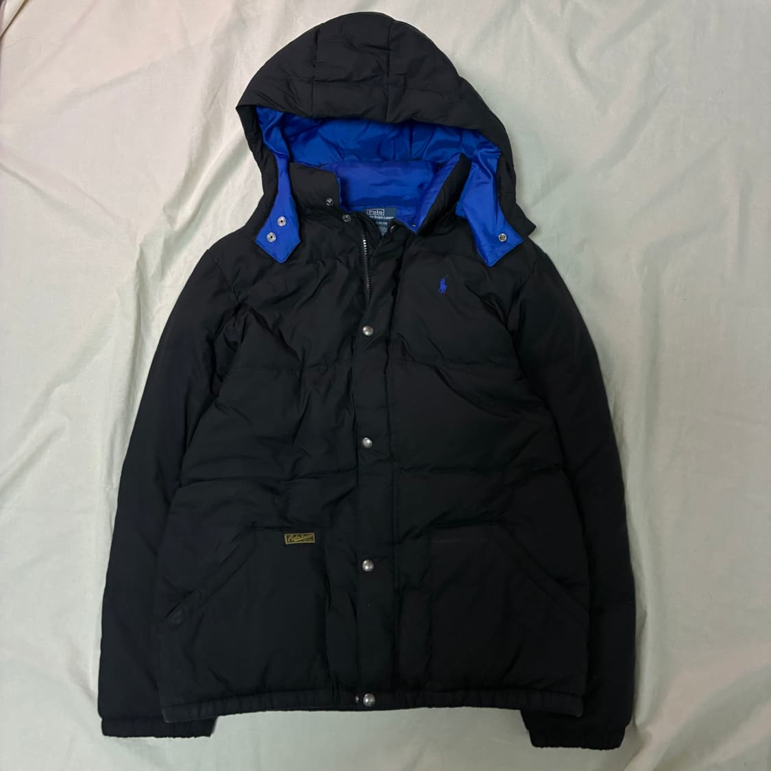 폴로 랄프로렌 블랙 후드 패딩 점퍼 상품이미지1