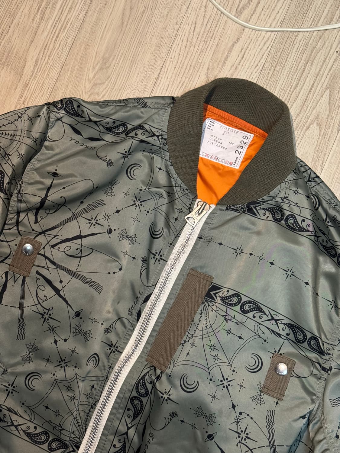 Sacai 사카이 20AW Dr. Woo 우주 MA-1 마원 봄버 자켓 상품이미지5