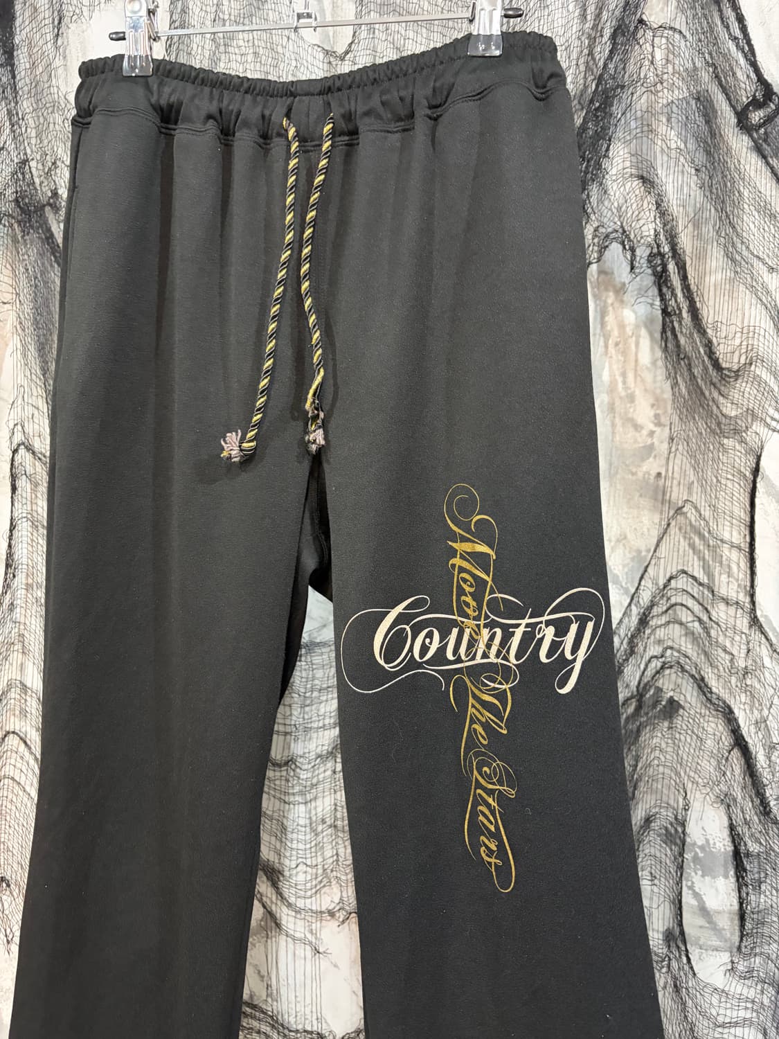 Y2K cross lettering Glitter pants 상품이미지4