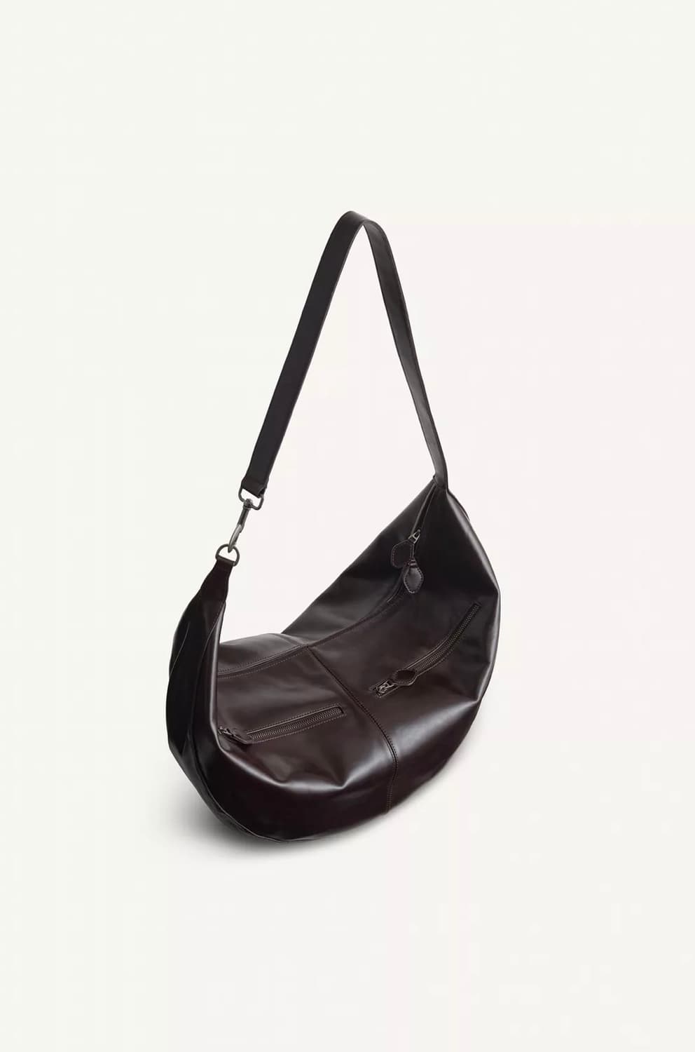 (매물x) 자라 sprls 카우레더 브라운 크로스백 상품이미지4