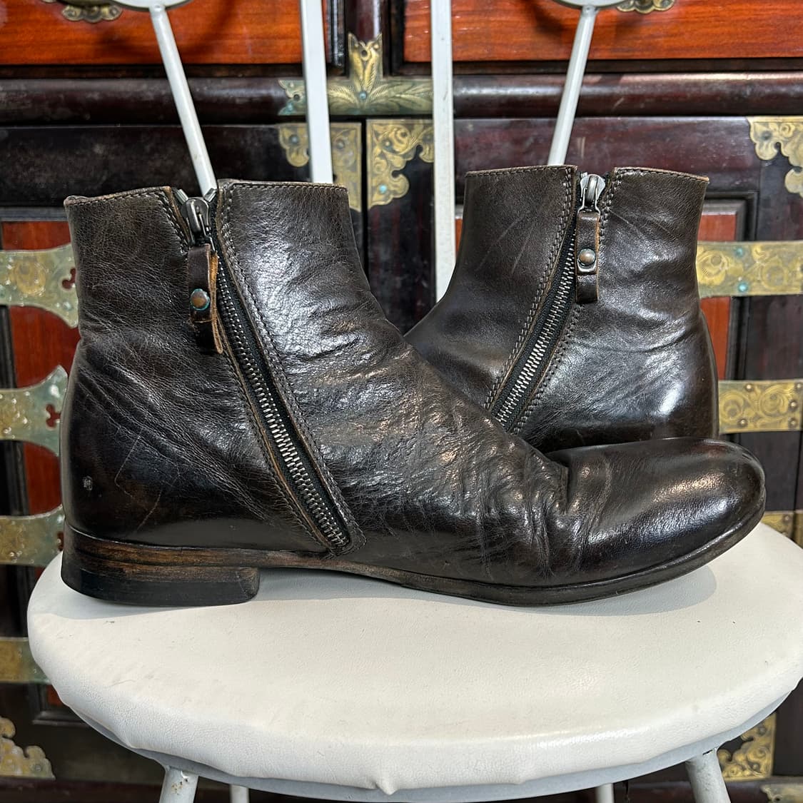 마르셀 레더 집업 부츠 상품이미지2