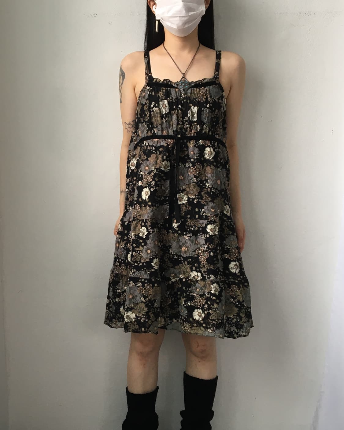 Flower pattern sleeveless onepiece 상품이미지6