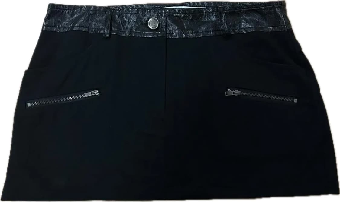 보헴서 스커트  LEATHER COTTON MIXED MINI SKIRT 상품이미지4