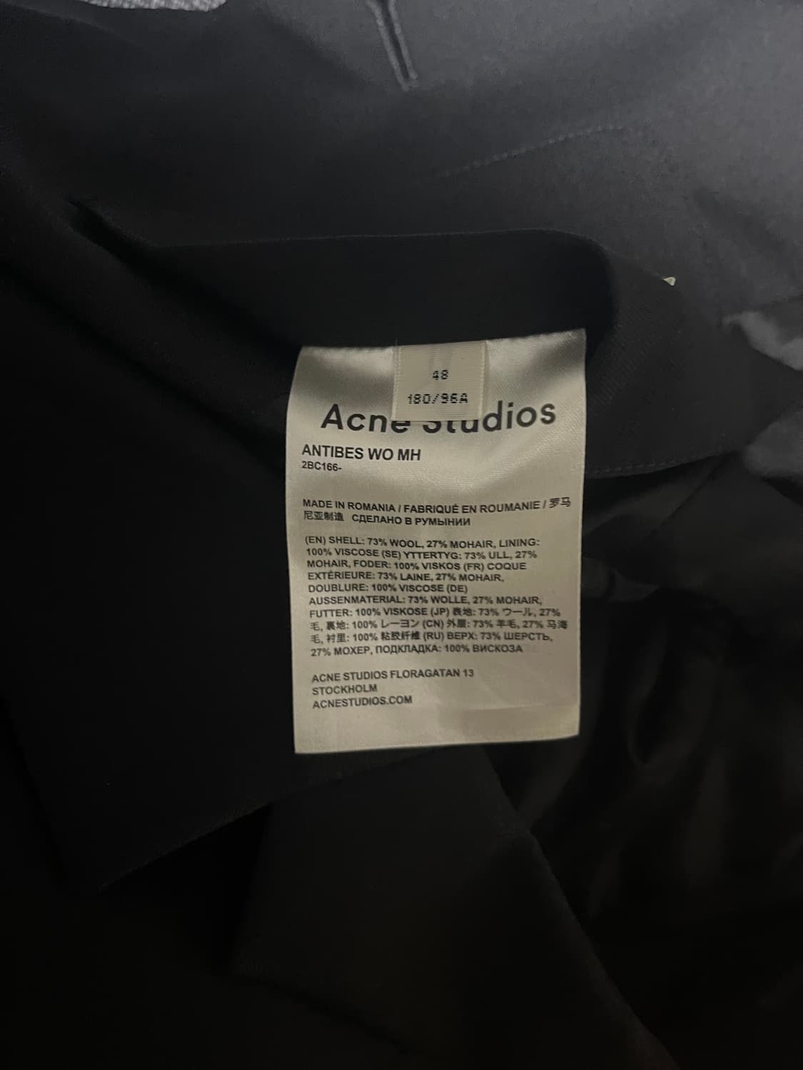 아크네스튜디오 블랙 셋업수트48사이즈 새상품 상품이미지3