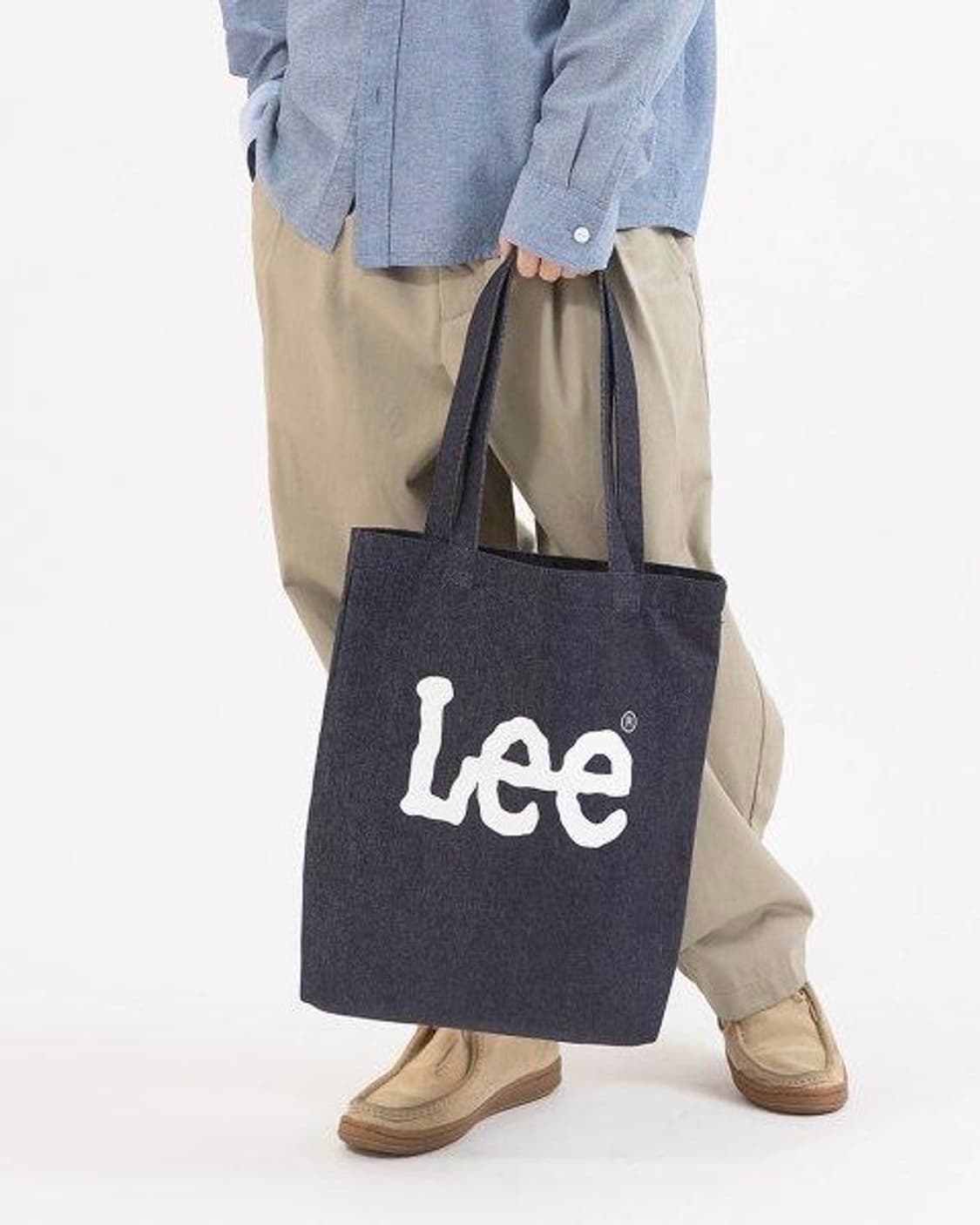 Lee 리 진청 생지 데님 에코백 숄더백 토드백 노트북 가방 워크 빅로고 상품이미지2