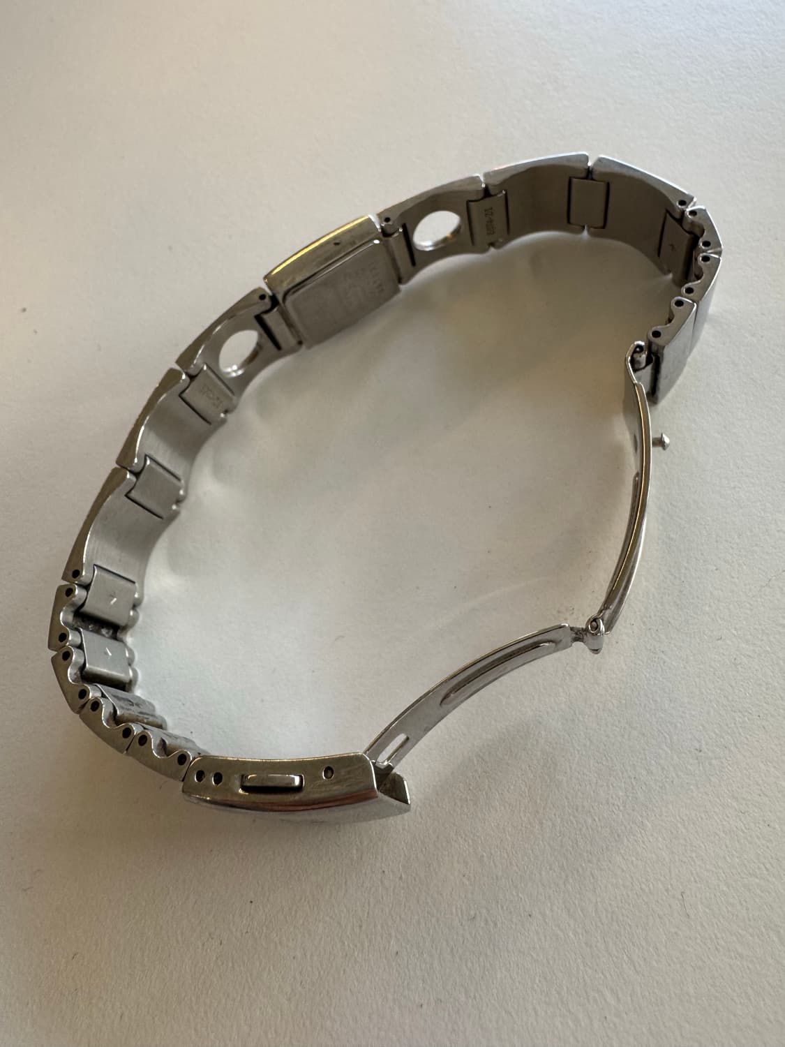 쿠레쥬 (Courrèges) 실버 스퀘어 링크 시계 상품이미지7