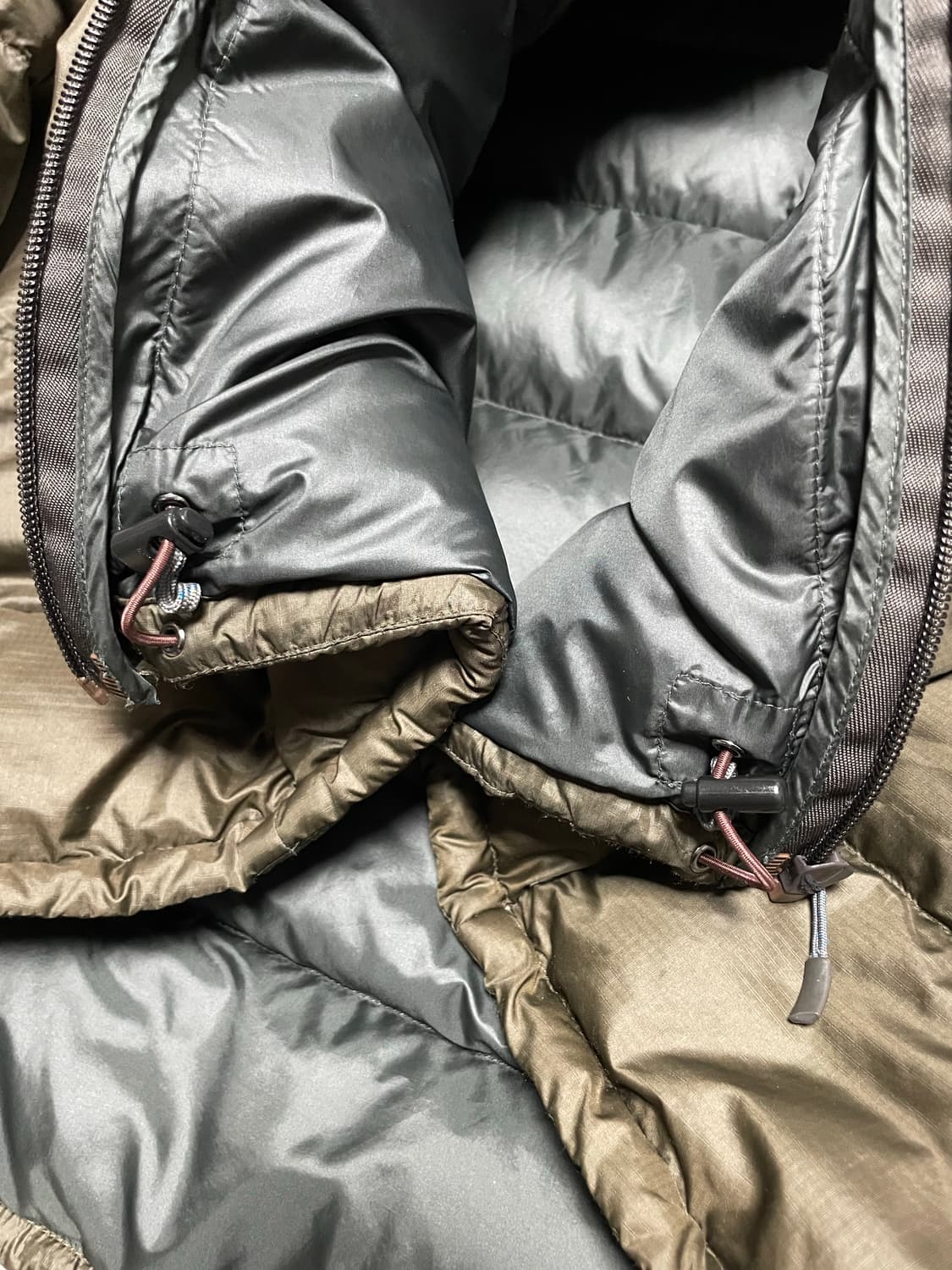 빈티지 몽벨 라이트 알파인 구스 다운 패딩 자켓 카키 브라운 상품이미지6