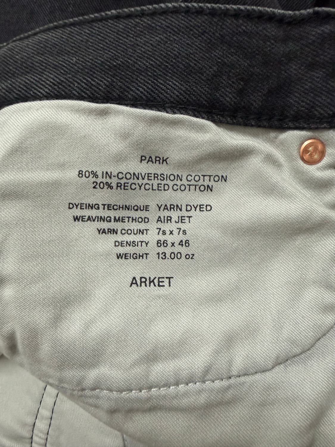 아르켓 파크 워시드 블랙진 상품이미지5