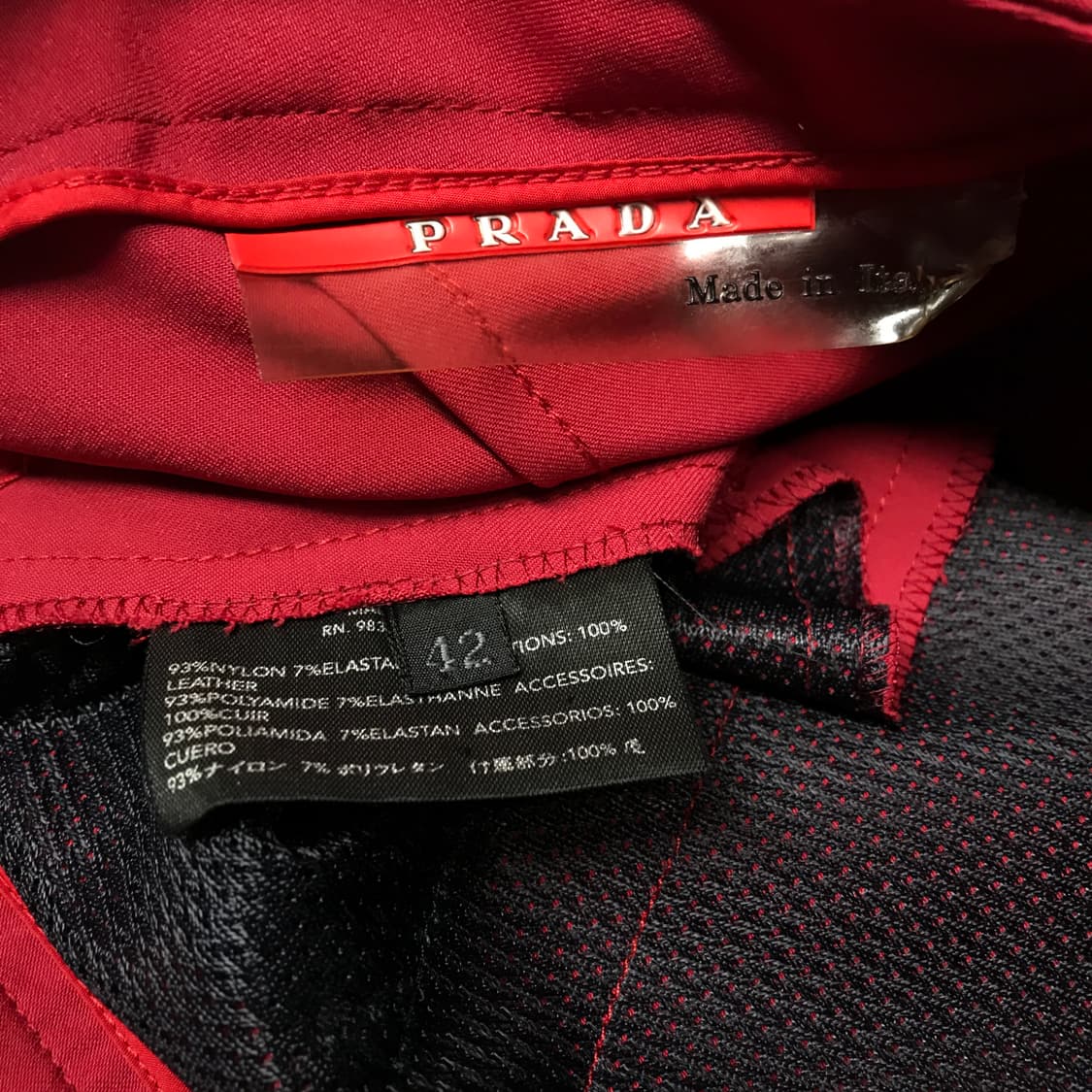 프라다 스포츠 레드 스커트 42(W) 상품이미지8