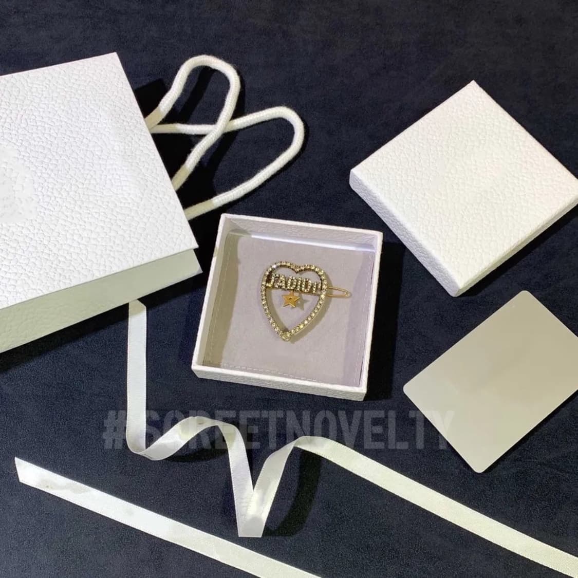 쟈디올 하트 큐빅 헤어클립 상품이미지5