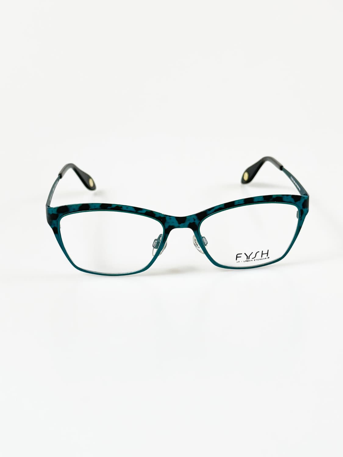 영국제 FYSH 틸 레오파드 메탈 캣아이 스퀘어 빈티지 안경 상품이미지1