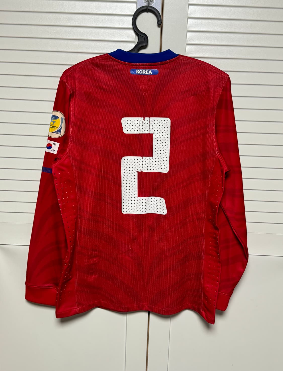 10-12 나이키 대한민국 홈 지급용 유니폼 긴팔 No.2 오범석 상품이미지3