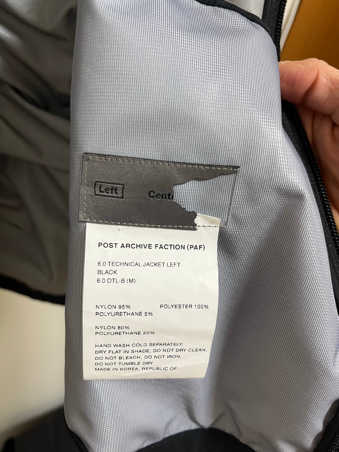 포스트 아카이브 팩션 6.0 테크니컬 자켓 블랙 M 상품이미지3
