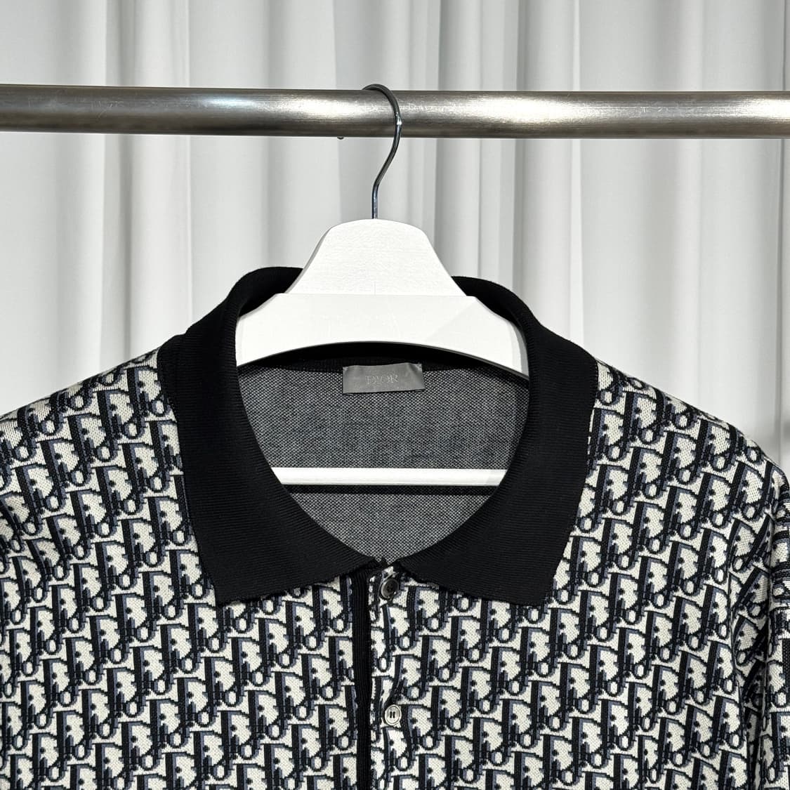 [새상품급] 디올 오블리크 자카드 니트 카라티 폴로티 상품이미지3