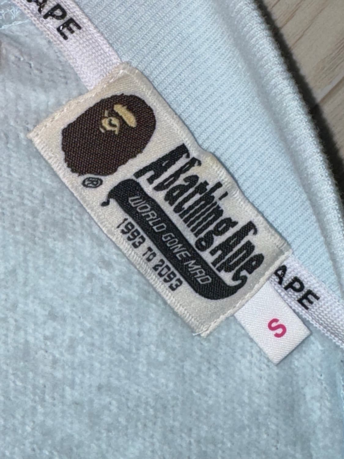 베이프 블루 카모 바시티 블루종 자켓 S 후드집업 샤크 상품이미지6