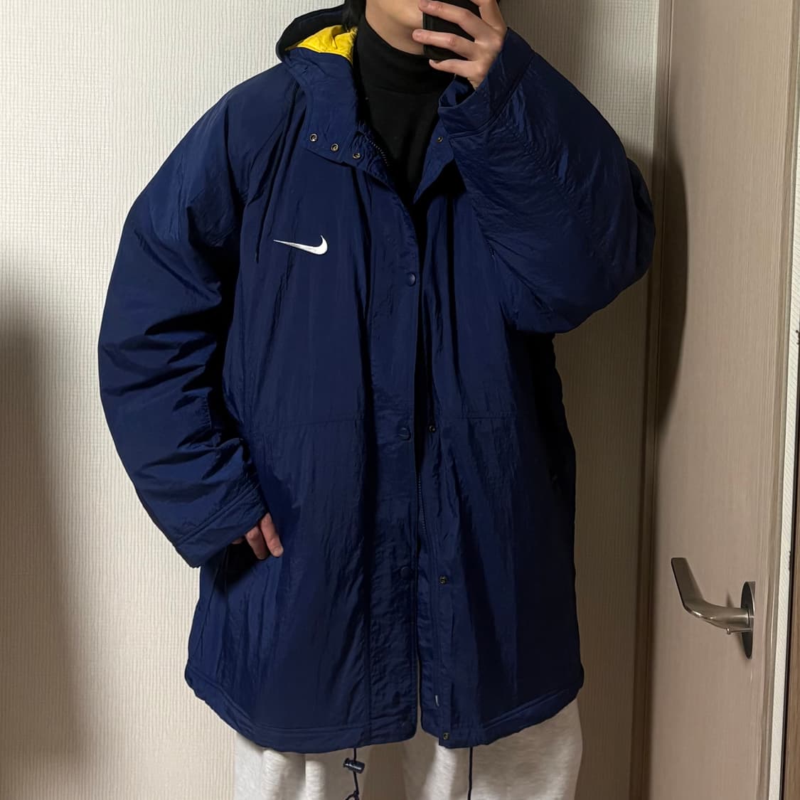 정품 나이키 JPN 90s 빅 스우시 올드스쿨 바람막이 자켓 돕바 상품이미지2