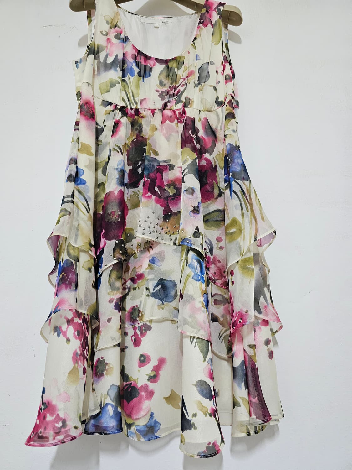 g-cut 신세계.정품  쉬폰소재 플라워패턴 캉캉 미니 55반미사용 상품이미지4