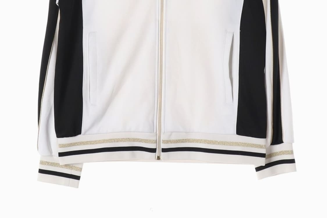 EXR 블랙 화이트 배색 짚업 트랙탑 L 상품이미지4