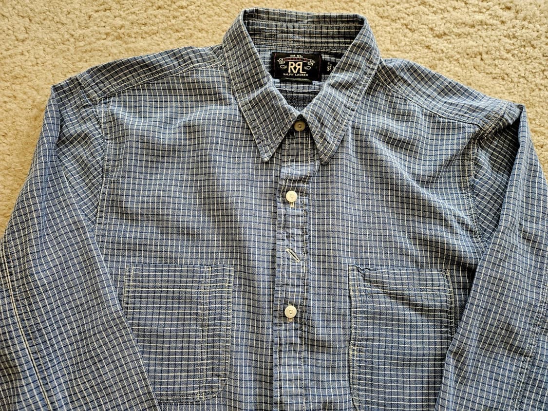 RRL 더블알엘 인디고 미니 체크 워크셔츠 상품이미지2