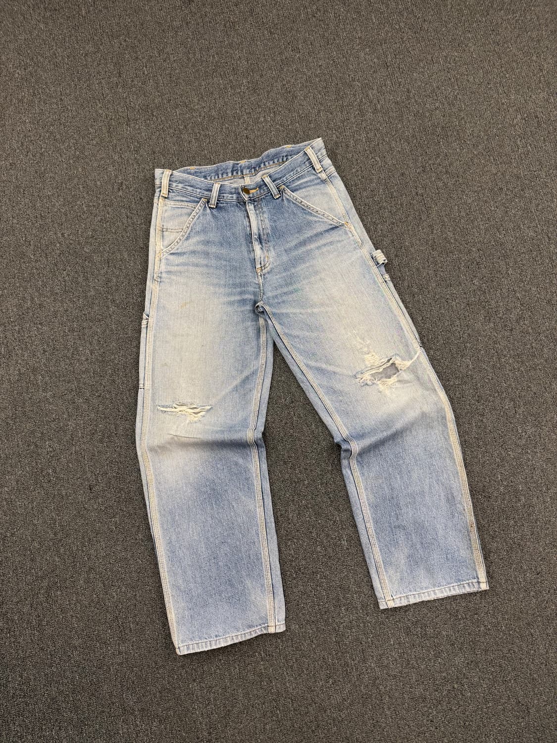 30)칼하트 빈티지 워싱 싱글니 데님팬츠 상품이미지1