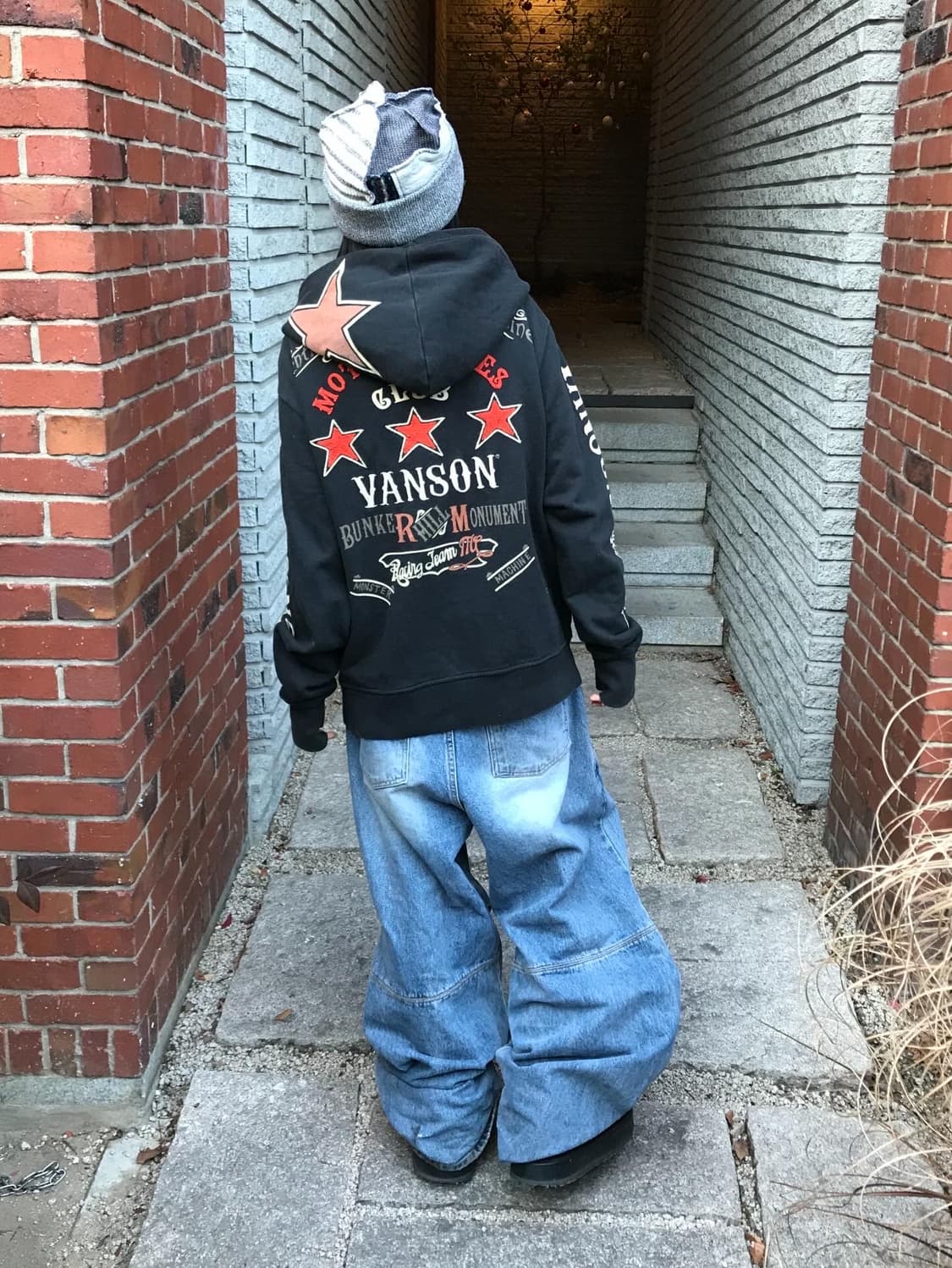 Vanson Embroidery Double Hood Zip-Up 상품이미지2