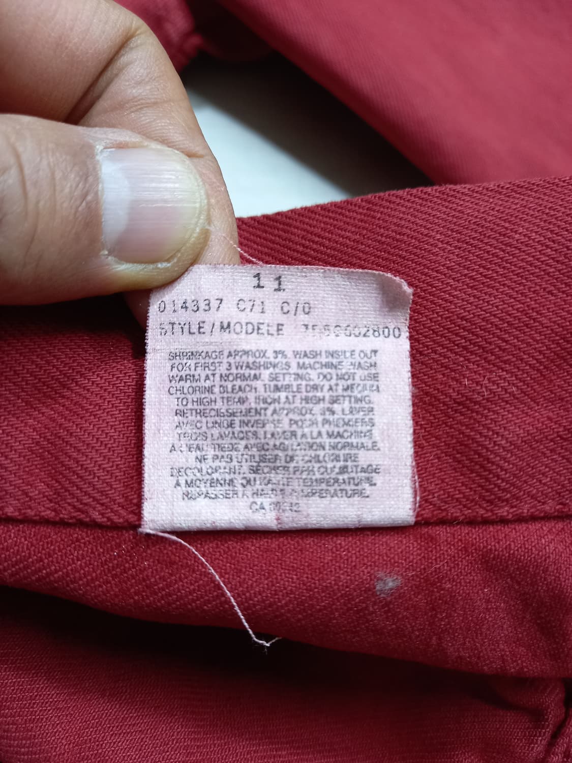 M95 90's 리바이스 Canada 데님자켓 레드 M-990 상품이미지8