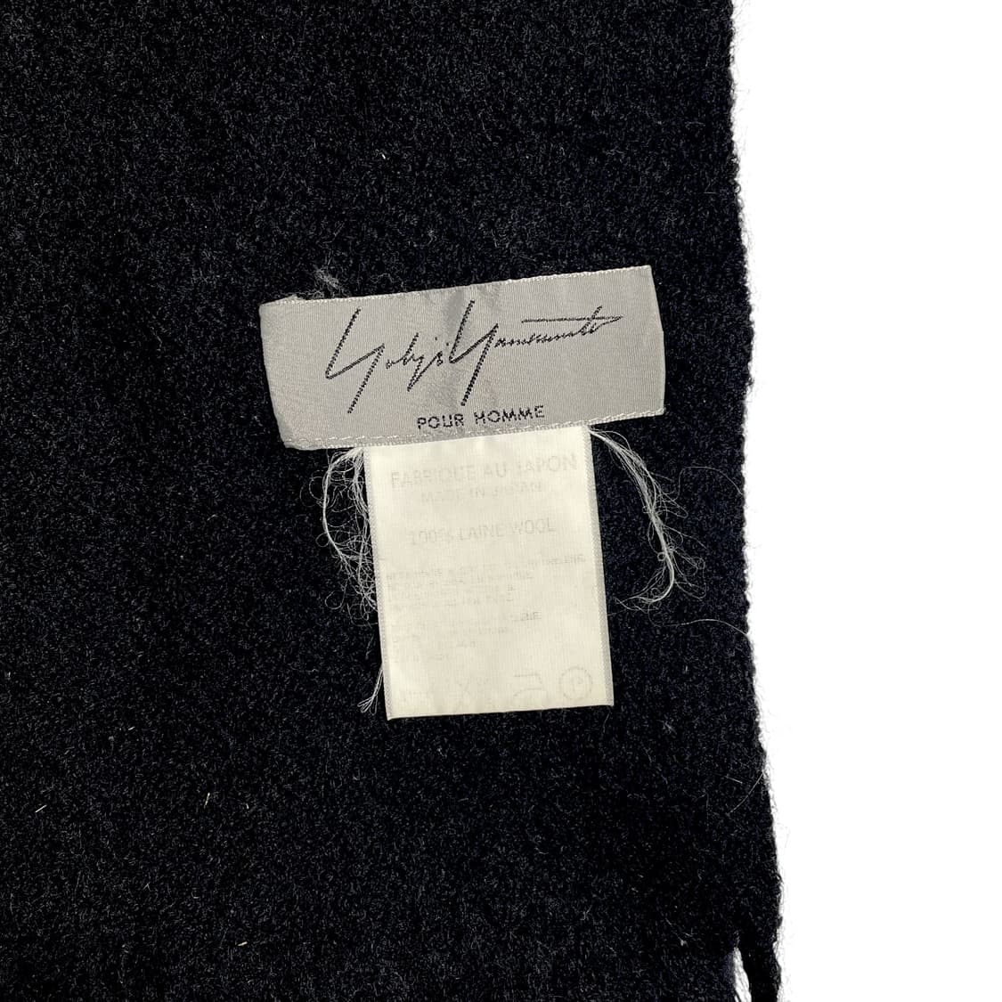 요지 야마모토 뿌르옴므 울 쇼트 머플러 상품이미지3