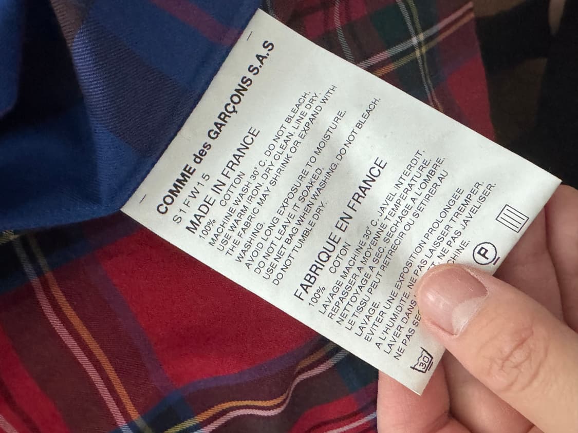 (네고가능)꼼데가르송 셔츠 X 슈프림 투톤 셔츠 (L) 상품이미지4