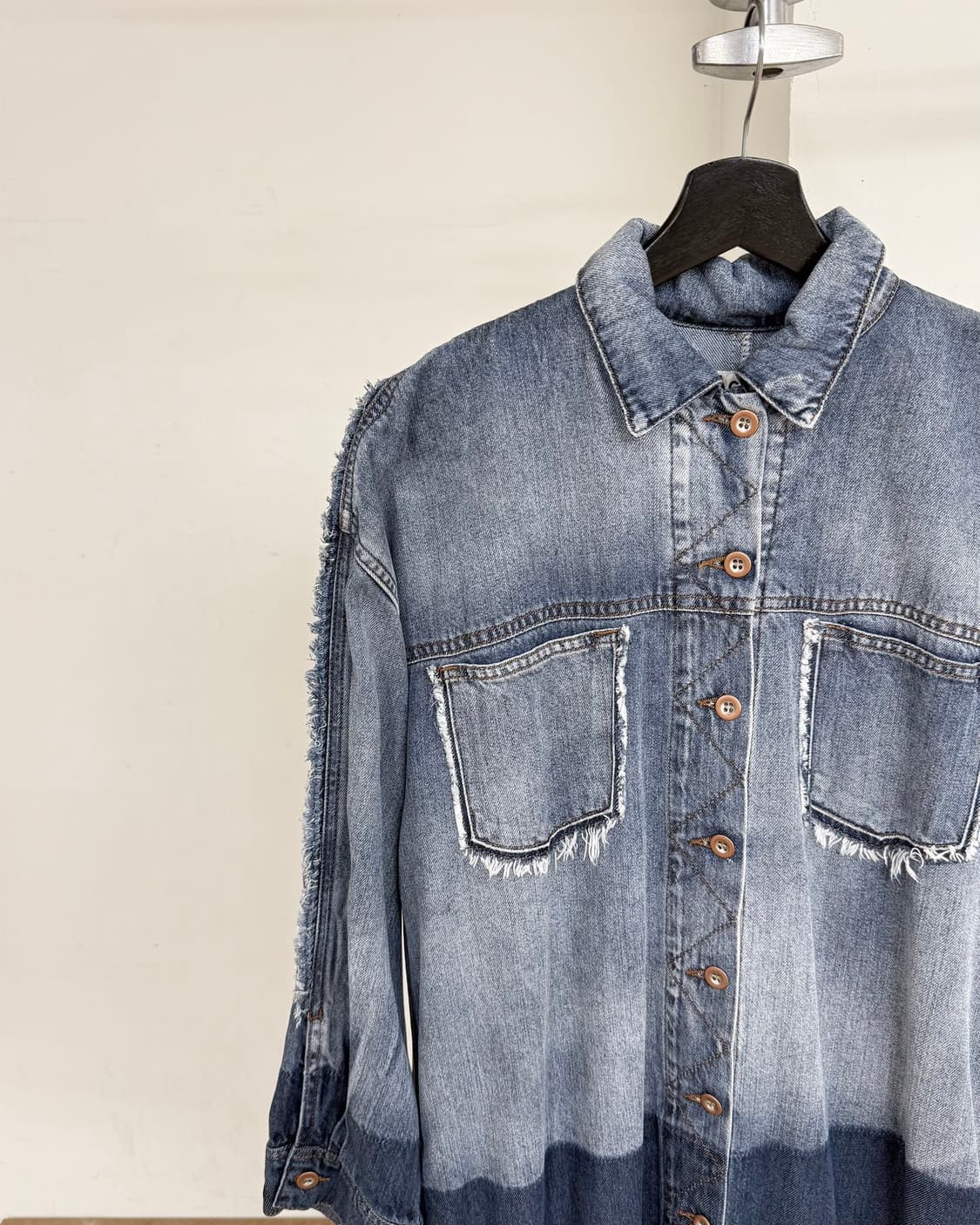 아크네 스튜디오 데님 포켓 셔츠 원피스 상품이미지3