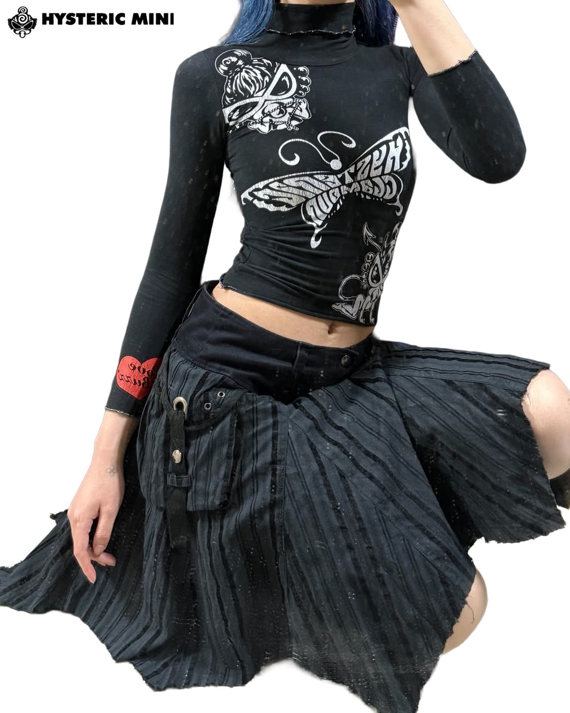 (레어) 히스테릭 글래머 버터플라이 프릴 목폴라 상품이미지4