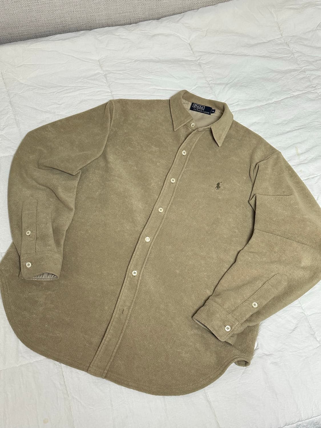 90s JP 빈티지 폴로 플리스 셔츠 라지  상품이미지1