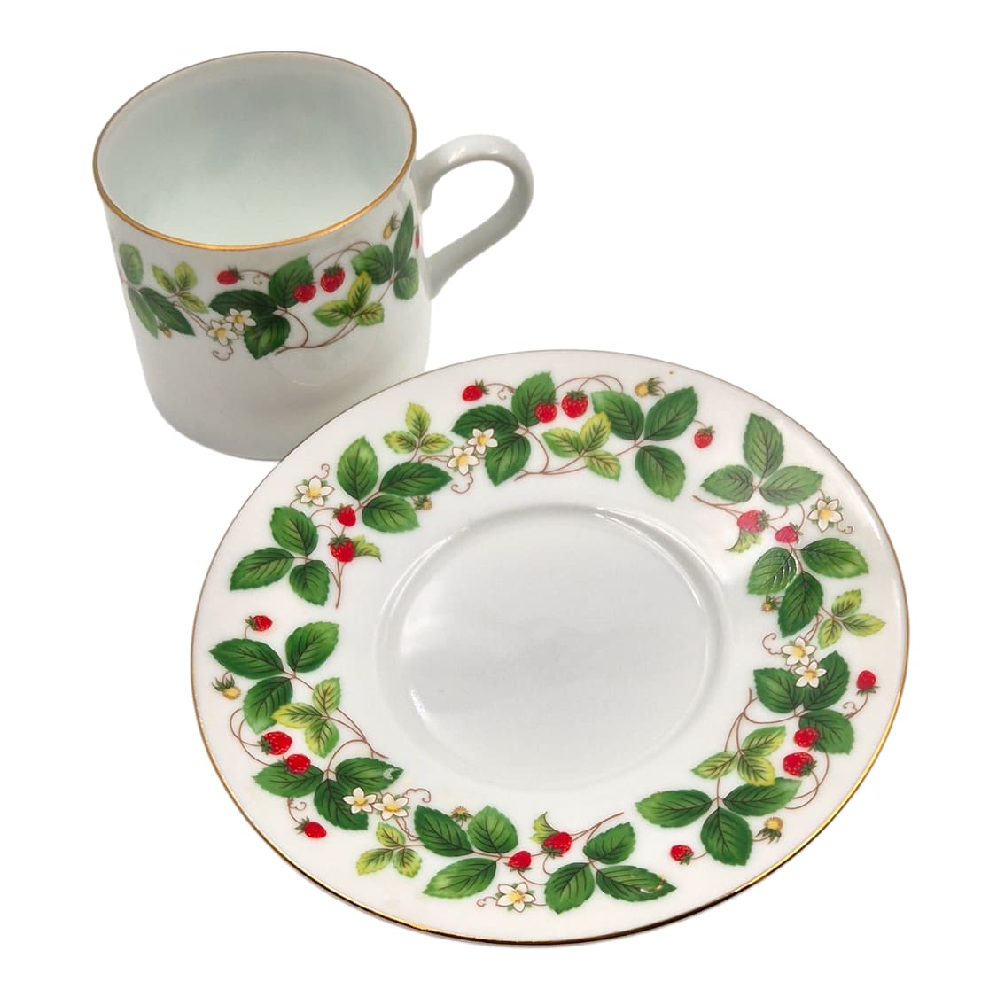 80s 케이토 딸기 넝쿨 도자기 찻잔 1세트 상품이미지3