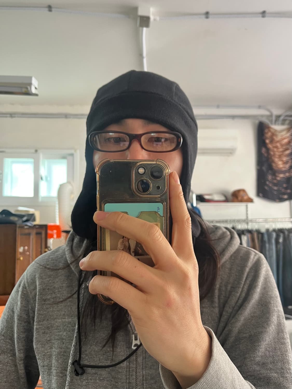 백산안경 빈티지 브라운 스퀘어 프레임 상품이미지1