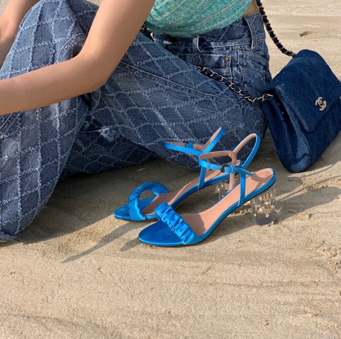서쿠키 체크 진(Blue/L size) 상품이미지3
