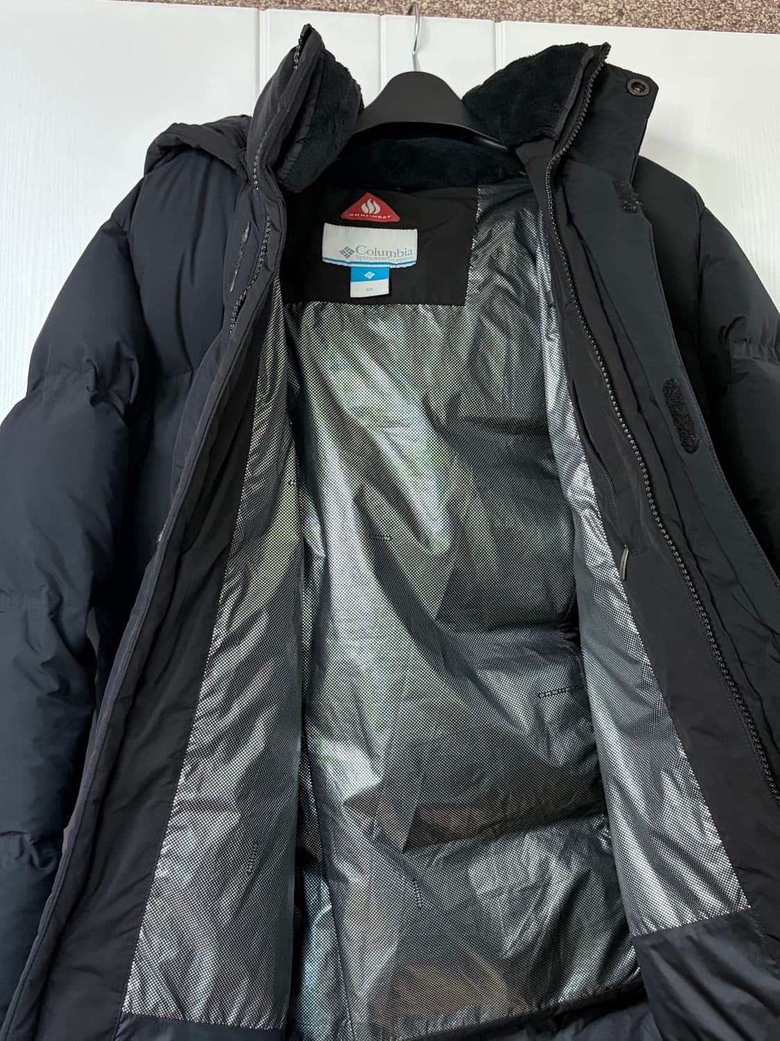 컬럼비아 옴니히트 거위털 롱패딩 XS 블랙 상품이미지3