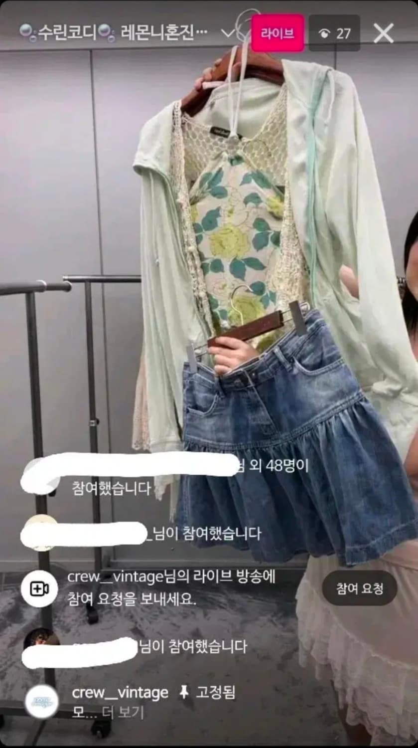 크루빈티지 니혼진모리 바넬로피 코디 판매 상품이미지1